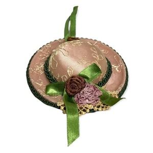 Wayne M Kleski Victorian Hat Ornament Embroidered Christmas Holiday Decoration